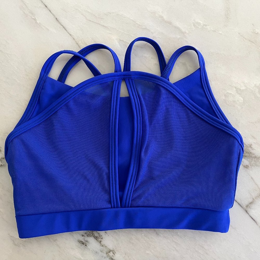 navy blue dance crop top, Honeycut